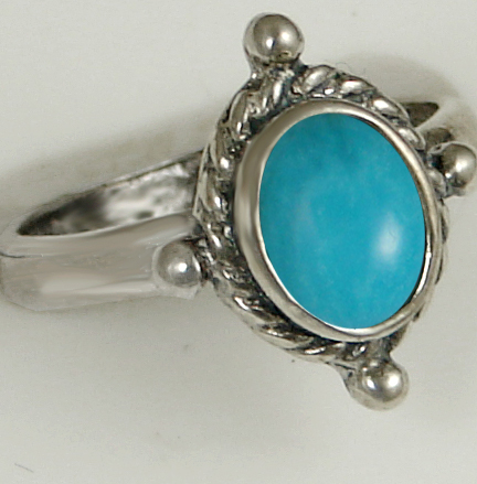 Sterling Silver Ring With Turquoise Size 9